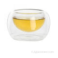Tazza da tè in vetro con manico a doppia parete in vetro promozionale per regalo